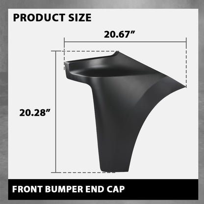 G-PLUS Front Bumper End Cap Extension Trim Pair Compatible with Chevy Silverado 1500 2019-2022 Replacement for GM1016110, GM1017110