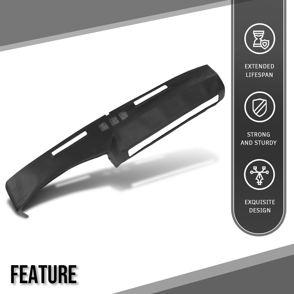 G-PLUS TPE Dash Cover Dashboard Fit Chevy K10 Suburban / K20 Suburban 1973-1980 Black