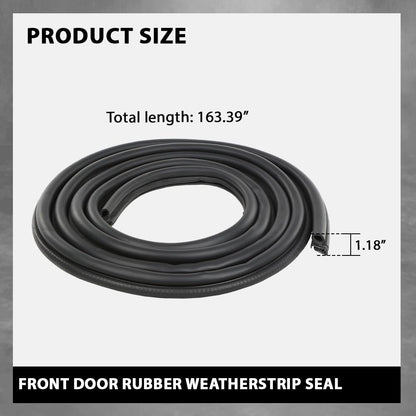 G-PLUS Front Door Rubber Weatherstrip Seal LH or Right 1pc Compatible with Cadillac Escalade 2002-2006 Fit for Chevy Silverado Suburban GMC Sierra 1999-2006