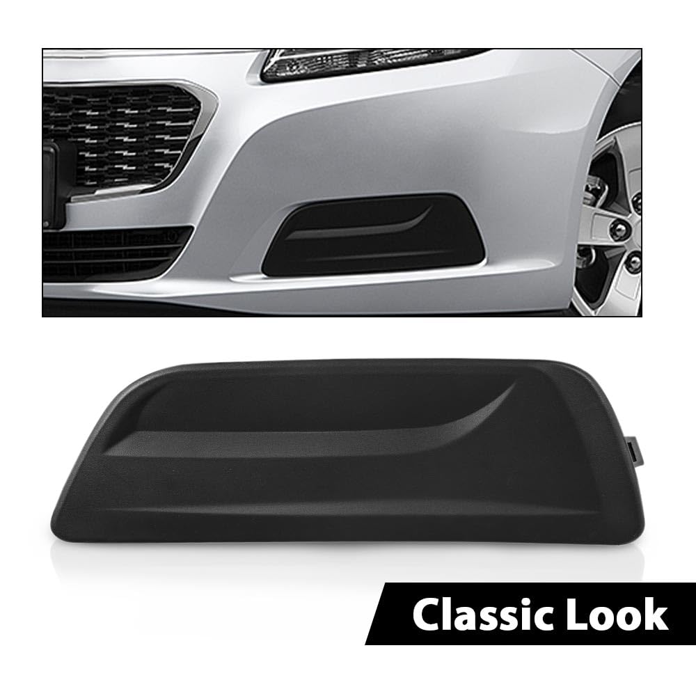 G-PLUS Fog Light Cover Compatible with 2013-2015 Chevy Malibu/2016 Chevy Malibu Limited Front Bumper Fog Light Hole Cover Left & Right Side 20768847, GM1039141, 20768848, GM1038141