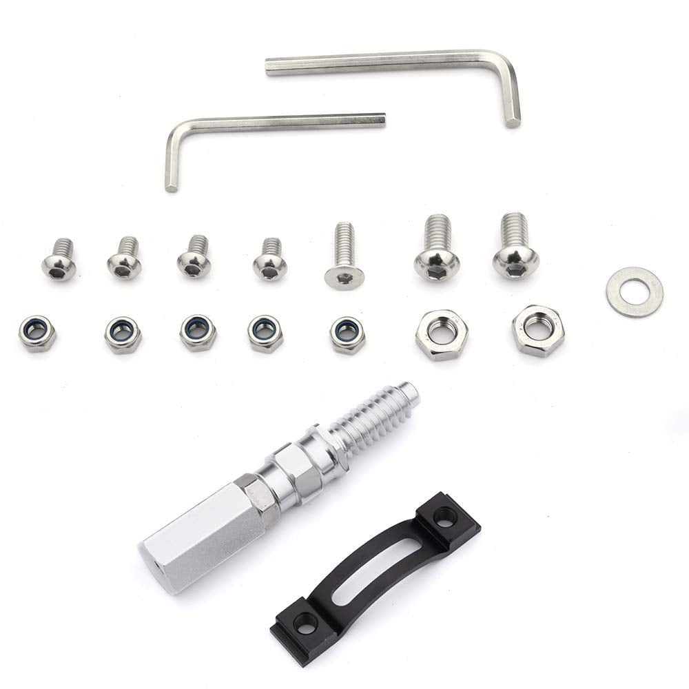 Replacement For BMW F10 F11 F07 F22 F30 F31 2 3 4 5 Series X3 X4 Z4 Mini Cooper Aluminum Front Bumper Tow Hook License Plate Relocator Bracket Mount Kit