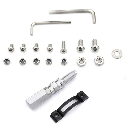 Replacement For BMW F10 F11 F07 F22 F30 F31 2 3 4 5 Series X3 X4 Z4 Mini Cooper Aluminum Front Bumper Tow Hook License Plate Relocator Bracket Mount Kit