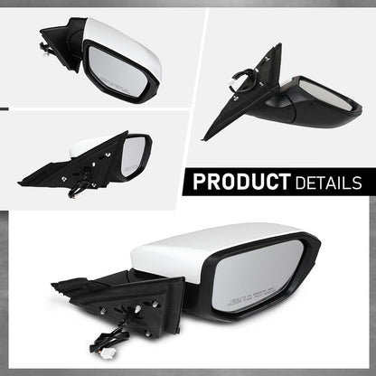 G-PLUS Power Mirror w/ 3-Pin Right Passenger Side Compatible with Honda Civic DX 2016-2020/Fit Honda Civic LX 2015-2021 Manual Folding 76208TBAA03ZA-PFM 76208TBAC03ZA-PFM White