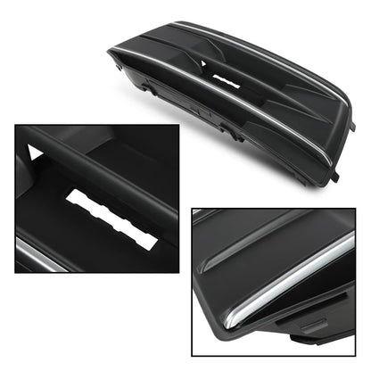G-PLUS Front Bumper Fog Light Grille Bezel Insert Left Driver Side Compatible with Audi Q5 2018-2020 80A807679DRU6 80A807245