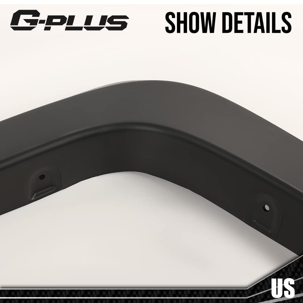 G-PLUS Fender Flares 4 PCS Textured Factory Compatible with Chevy Silverado 1500 2014-2018/ Silverado 2500 3500HD 2015-2019 (6.5' and 8' Long Bed), NOT Fit GMC Sierra & Dually model Wheel Flares Cover