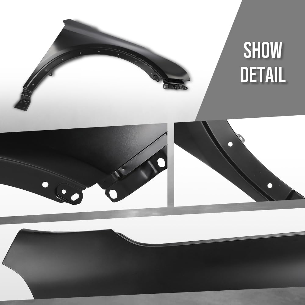 G-PLUS Front Fender Passenger Right Side Compatible with Cadillac XT4 (submodel: Luxury, Premium Luxury, Sport) 2019-2023 84216123, GM1241412 Black