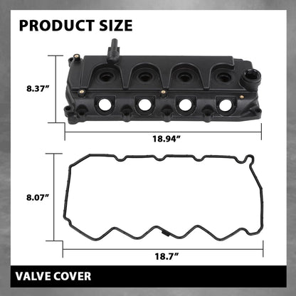 G-PLUS Engine Valve Cover w/Gasket Compatible with Nissan Navara D22 D40 YD25 Engines 13264-VM00A