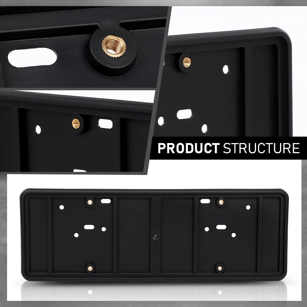 G-PLUS Bumper License Plate Bracket Compatible with Dodge Jeep Chrysler 2013-2021 68213436AC Black