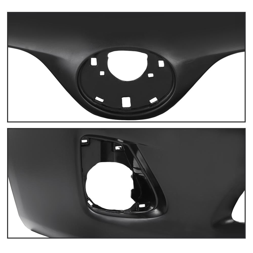 G-PLUS Primed Front Bumper Cover Fascia Compatible with Toyota Corolla Base CE L LE 2011 2012 2013, 5211903901, TO1000372, Black