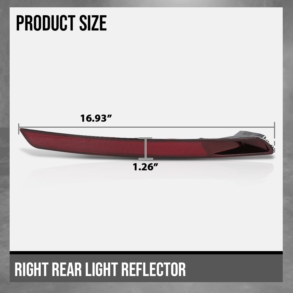 G-PLUS Rear Right Light Reflector Compatible with VW Beetle 2012-2016 5C5945702D Red