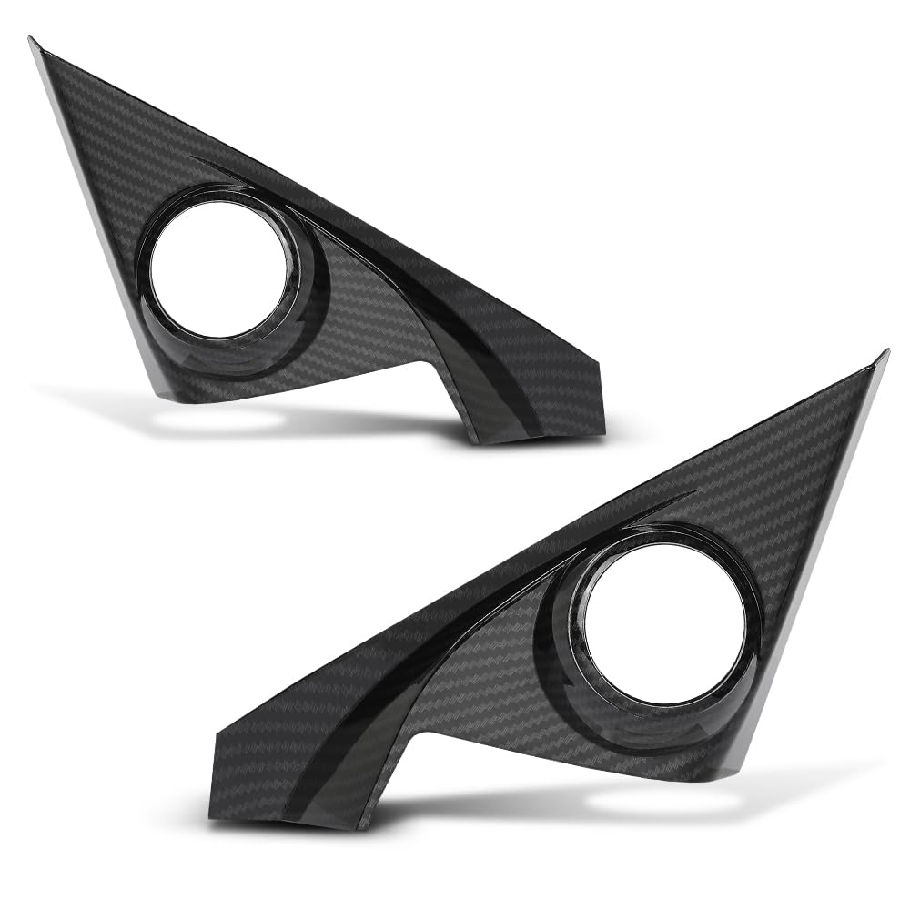 G-PLUS Speaker Cover Trim Compatible with Honda Civic 10th Sedan 2016 2017 2018 2019 2020 2021 Carbon Fiber Black