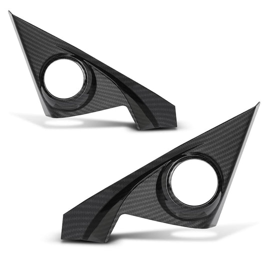 G-PLUS Speaker Cover Trim Compatible with Honda Civic 10th Sedan 2016 2017 2018 2019 2020 2021 Carbon Fiber Black
