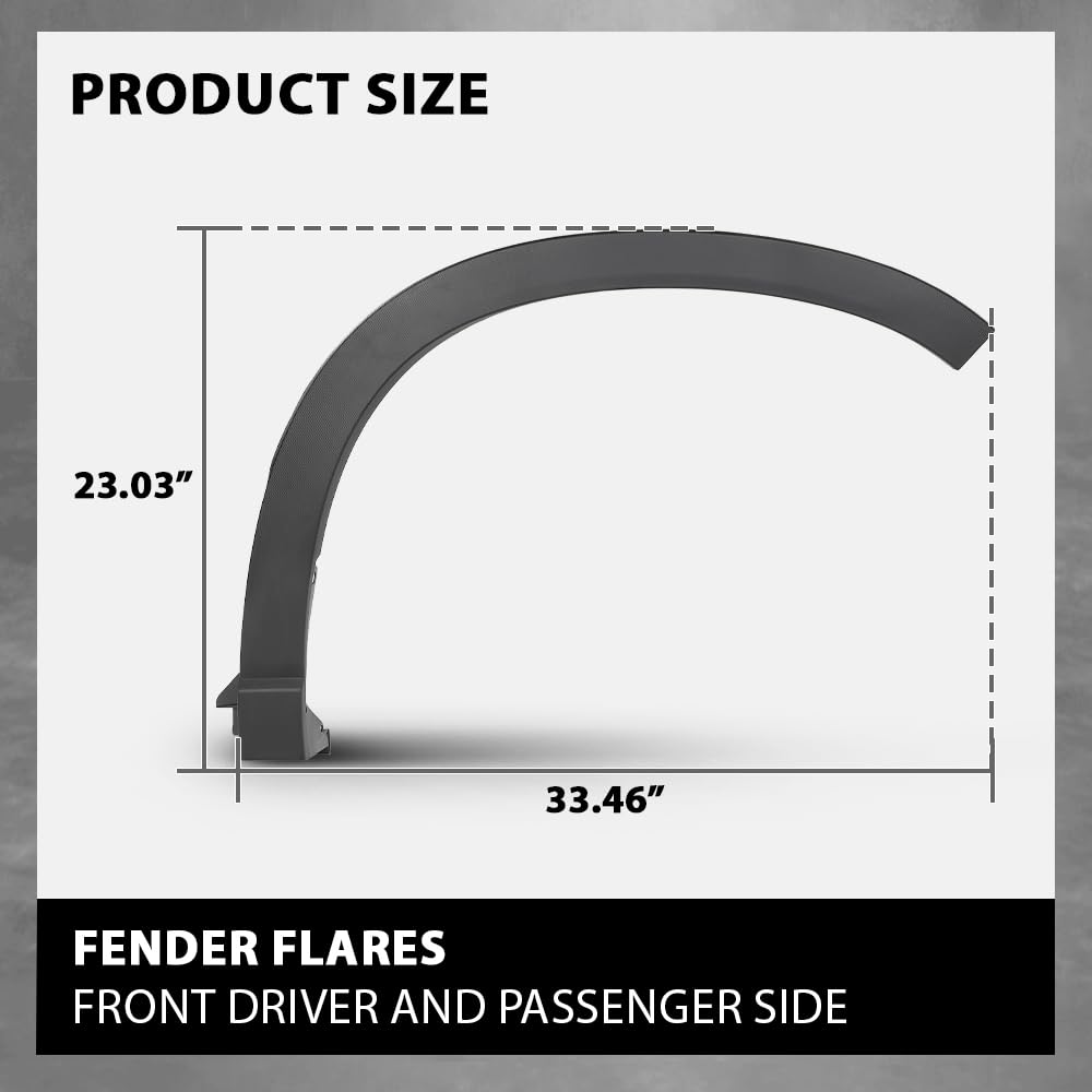 G-PLUS Front Fender Flares 2PCS Compatible with Subaru Forester 2019 2020 2021 Left & Right Wheel Arch Molding SU1291102, SU1290102