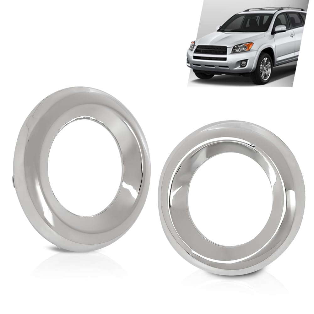 G-PLUS Fog Light Lamp Bezel Trim Set Left & Right Compatible with Toyota RAV4 2009-2012 521280R030