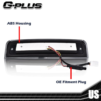 G-PLUS Truck Third 3rd Tail I Brake Light Cargo High Mount Stop Lamp Compatible With 2009-2010 Dodge Ram 1500 2010 Dodge Ram 2500 3500 2011-2017 Ram 1500 2500 3500