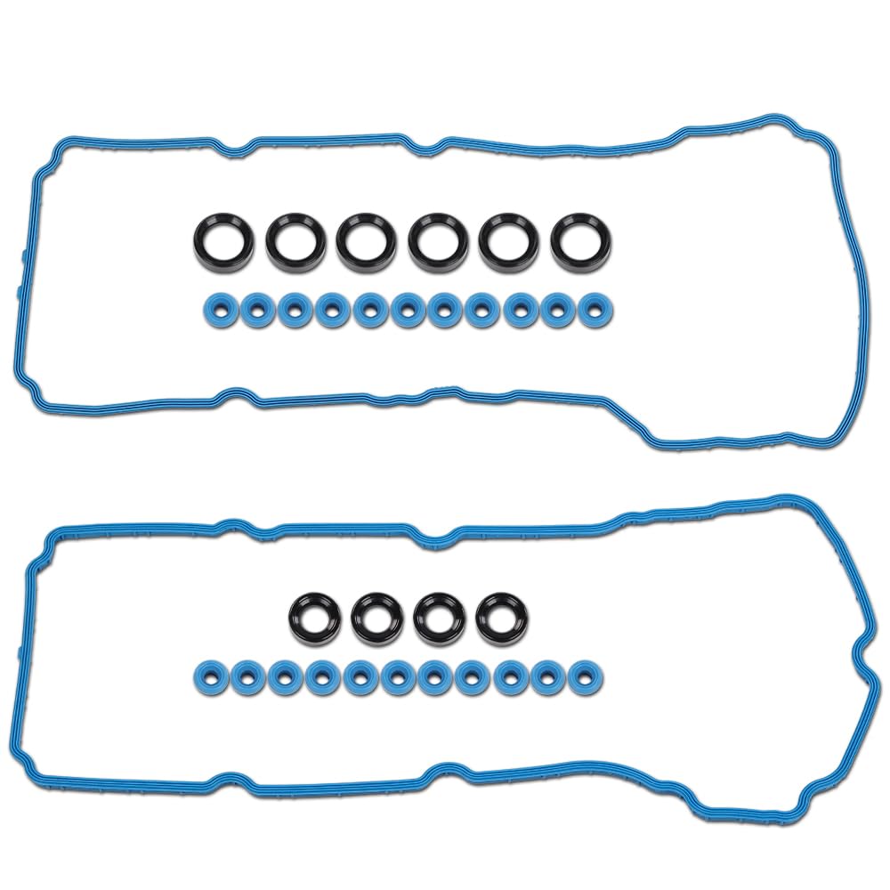 G-PLUS Valve Cover Gasket Set w/Grommets Compatible with Ford Edge Explorer F150 Transit-350 2011-2020/Lincoln MKS MKT MKZ 2011-2019 BR3Z6C535A, VS50722, VS50814R, GS33868, GS34027, 15-10491-01