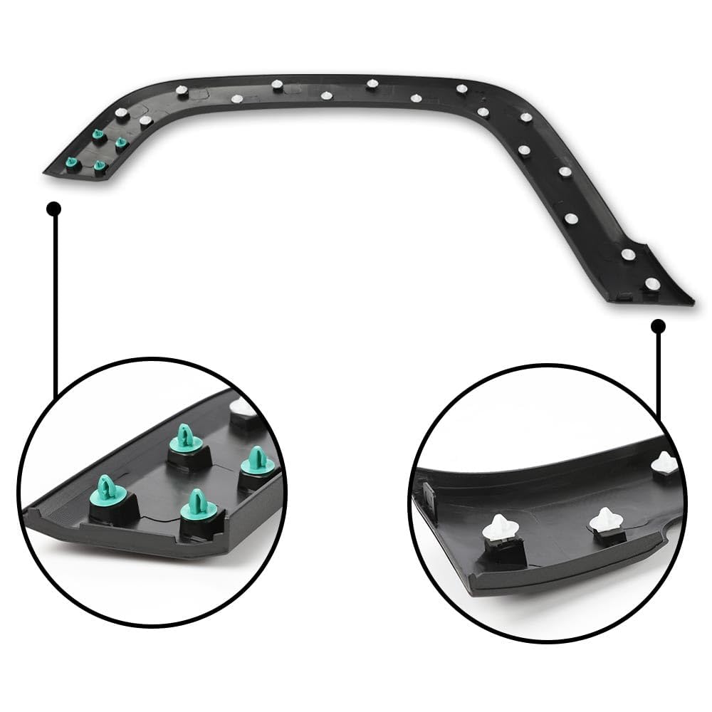 G-PLUS Front Right Fender Flare Compatible with Jeep Renegade 2015-2021 Wheel Opening Molding Arch Trim Black