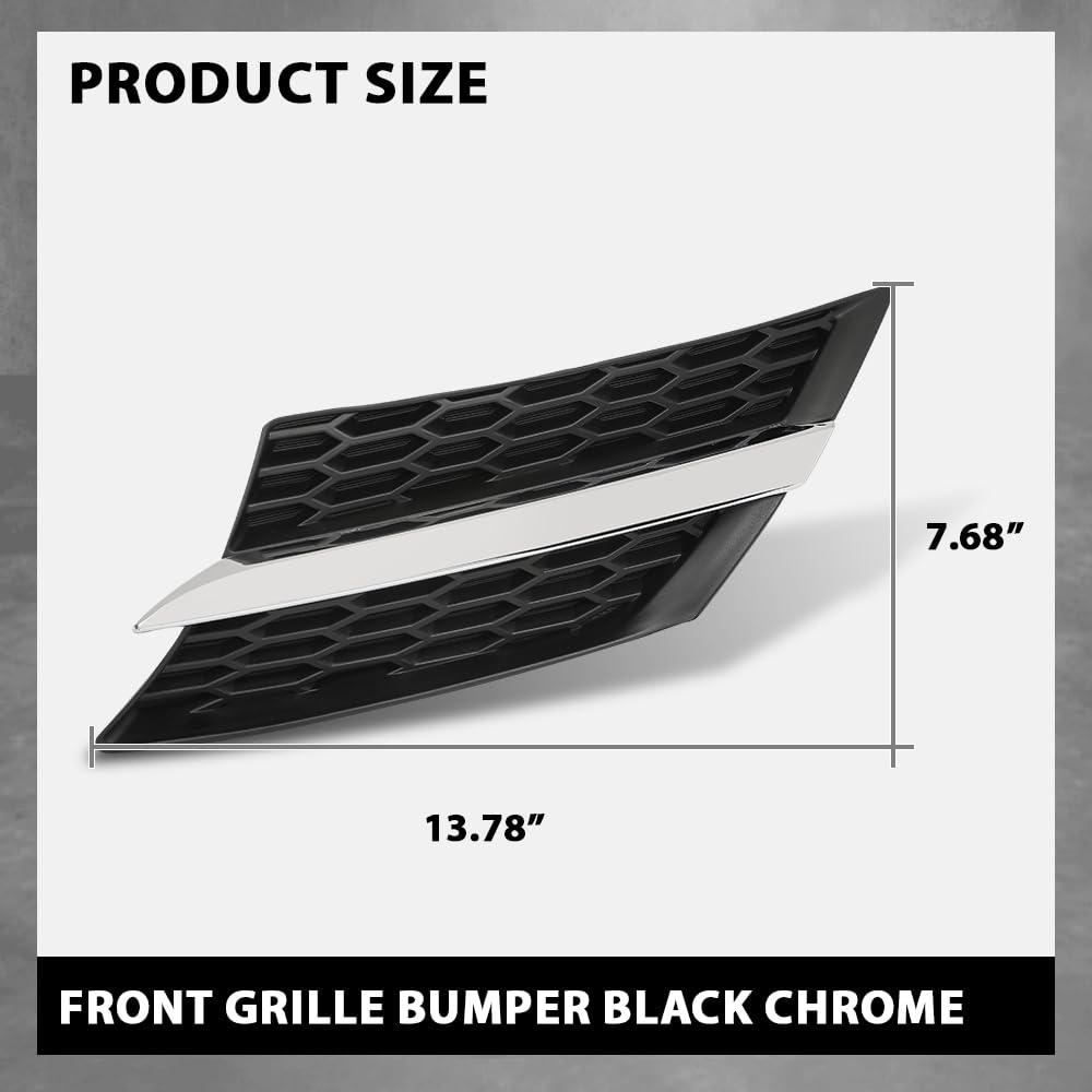 G-PLUS Front Bumper Upper & Lower Grille Set 3PCS, Compatible with Toyota RAV4 Base/Sport 2009-2012, Glossy Black, TO1036114, TO1036115, TO1200315, 531010R010, 531120R010, 531130R010