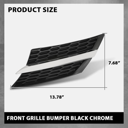 Black Front Bumper Hood Kidney Grille Grill