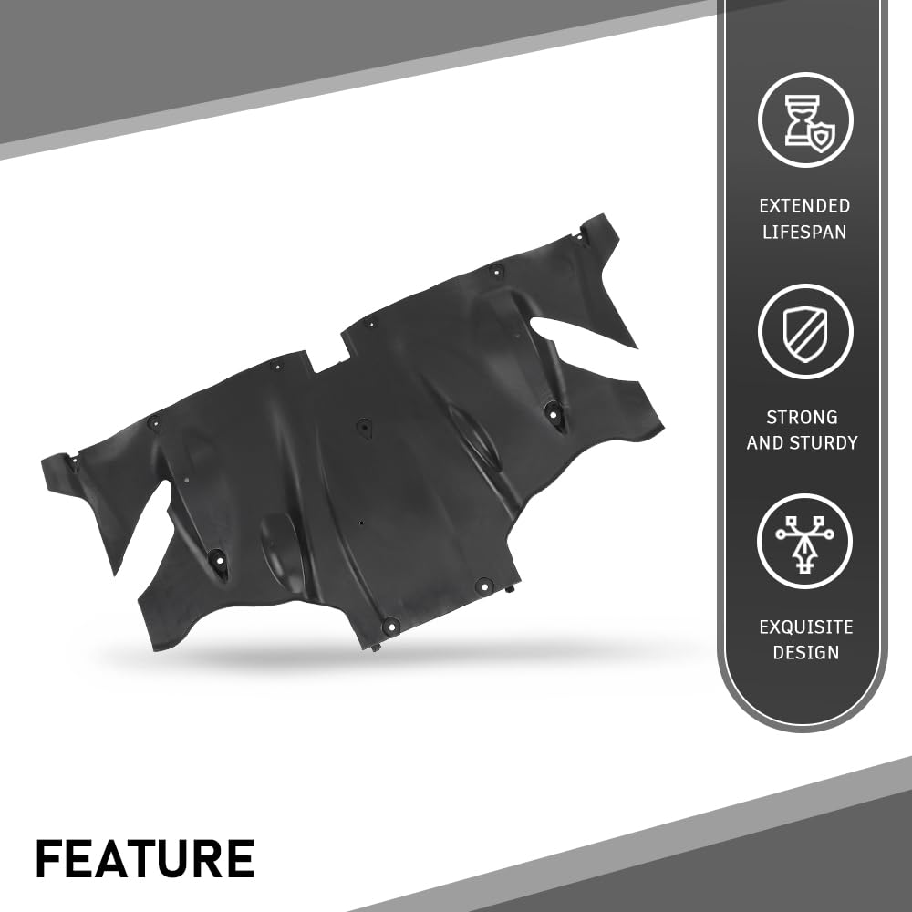 G-PLUS Rear Bumper Under Aero Splash Shield Guard Cover Compatible with Tesla Model 3/Y 2020-2023 149877100A, 149877100B, 1498771-00-A, 1498771-00-B Black