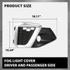 G-PLUS Pair Fog Light Cover Fog Lamp Grilles Cover, Compatible with Audi A4/S4 2020-2023, LH Driver & RH Passenger 2PCS