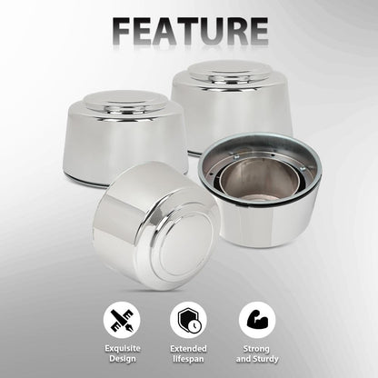G-PLUS Wheel Center Hub Caps Nut Covers 8 Lug 16 inch Chrome Compatible with Ford F250 F350 Truck 1995-1997/ Fit Ford E150 E250 E350 E450 Van 1995-2008