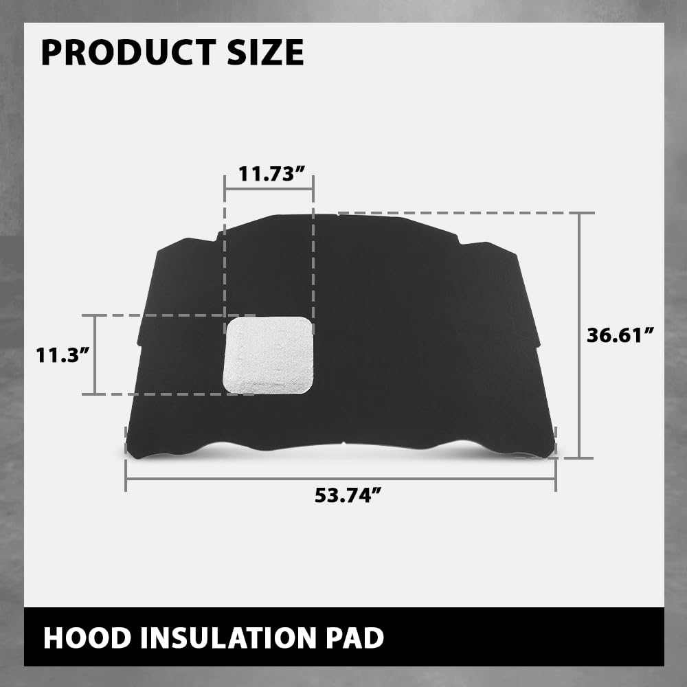 G-PLUS Hood Insulation Pad Compatible with Benz W124 E Class 1990-1995,Fit Benz 300CE 300E 300TE 1990-1993,Fit Benz 400E 500E 1992-1993 1246820726