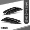 G-PLUS Fog Light Hole Cover Set Left & Right Side Compatible with Volvo XC90 2016 2017 2018 2019 313830440, 313830457 Chrome Black