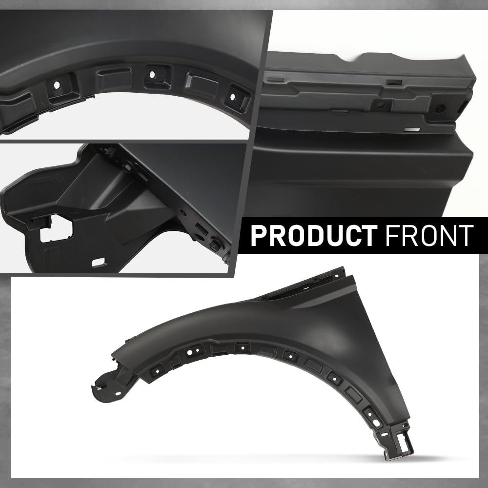 G-PLUS Front Left Fender Panel Compatible with Evoque 2012-2018 Black