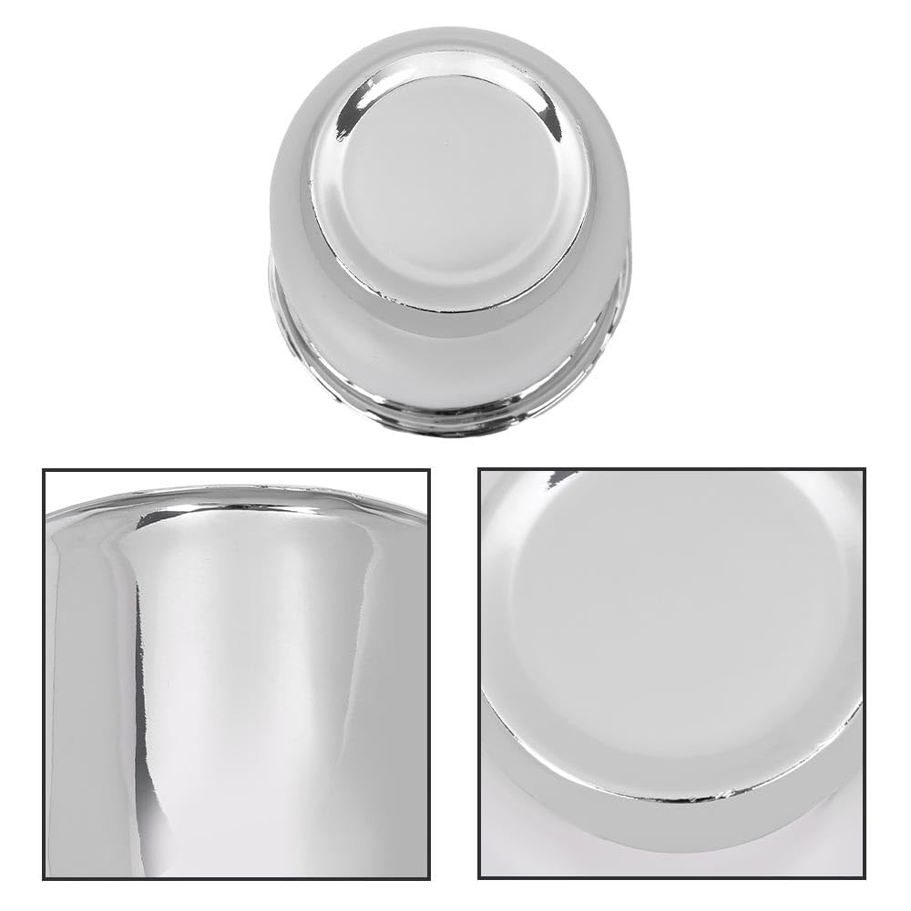 G-PLUS 4pcs Chrome Wheel Center Cap Fit for 3 1/4", 3.25" Trailer Rims Center Bore Light Scratch [Center Bore Dimensions: 3.25", 3 1/4" & Overall Cap Tall: 3.40" & Center Decal: 1.75"]