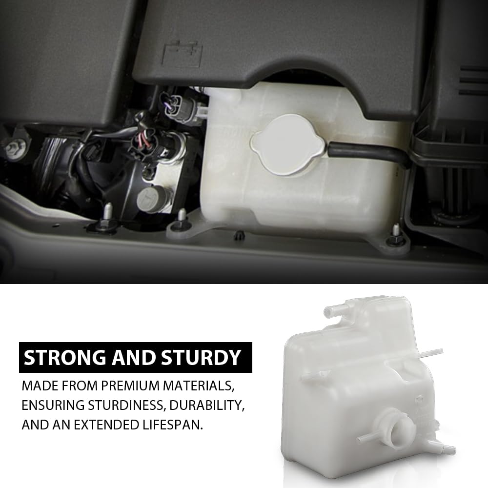 G-PLUS Radiator Coolant Overflow Tank Reservoir w/ Sensor White, Compatible with Mazda RX-8 2004-2011, N3H1-15-351G