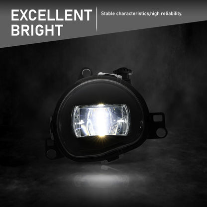 G-PLUS Front Bumper Fog Light Lamps Left & Right Compatible with Volvo C40 2020-2024 / XC40 2017-2024 Fit Volvo S90 / V90 2021-2024 32228794, 32228795 Black