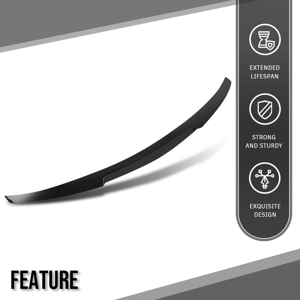 G-PLUS Rear Trunk Spoiler Wing Compatible with BMW G26 4 Series Gran Coupe Models 2021 2022 2023 2024 2025, Fit BMW I4 All Models 2022 2023 2024 2025 Rear Spoiler Gloss Black