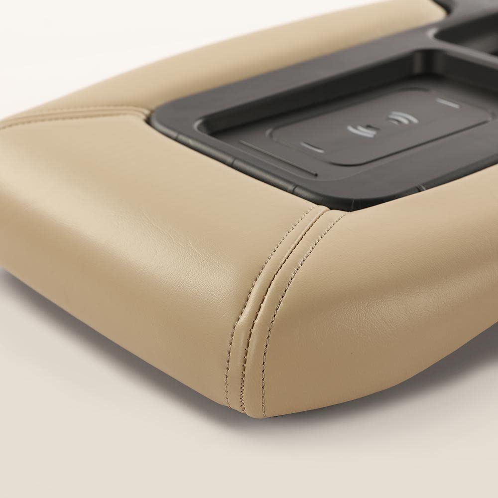 G-PLUS Center Console Lid Repair Kit Arm Rest Latch Compatible with 1999-2007 GMC Sierra/Yukon/Chevy Silverado/Suburban/Tahoe, #19127364 19127365 19127366 (Beige, W/Charging)