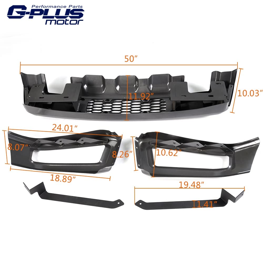 G-PLUS Front Lower Bumper Valance Compatible With Ford 2018-2019 F150 Lower Bumpers Valance Air Deflector Front Bumper Cover Replacement