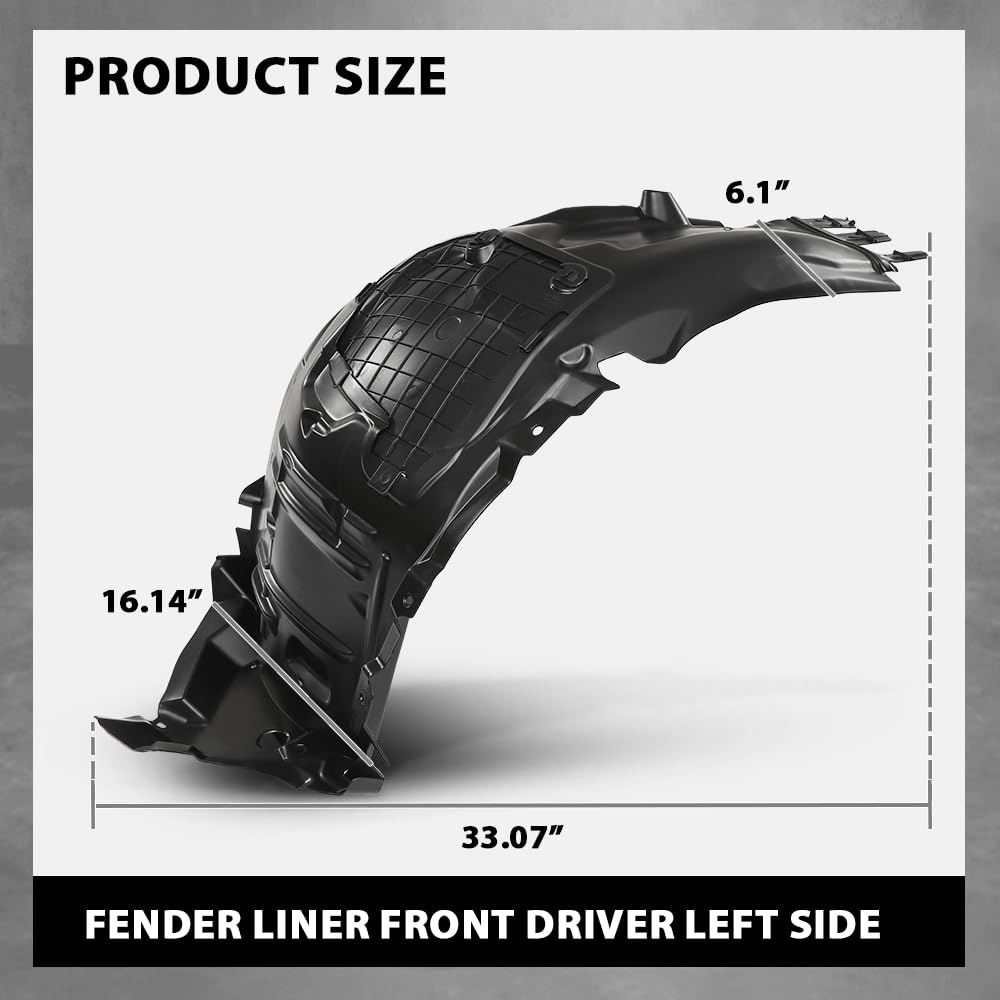 G-PLUS Fender Liner Front Driver Left Side Compatible with Benz C300 C400 C43 C450 C63 2016-2021 2056903301, MB1248181