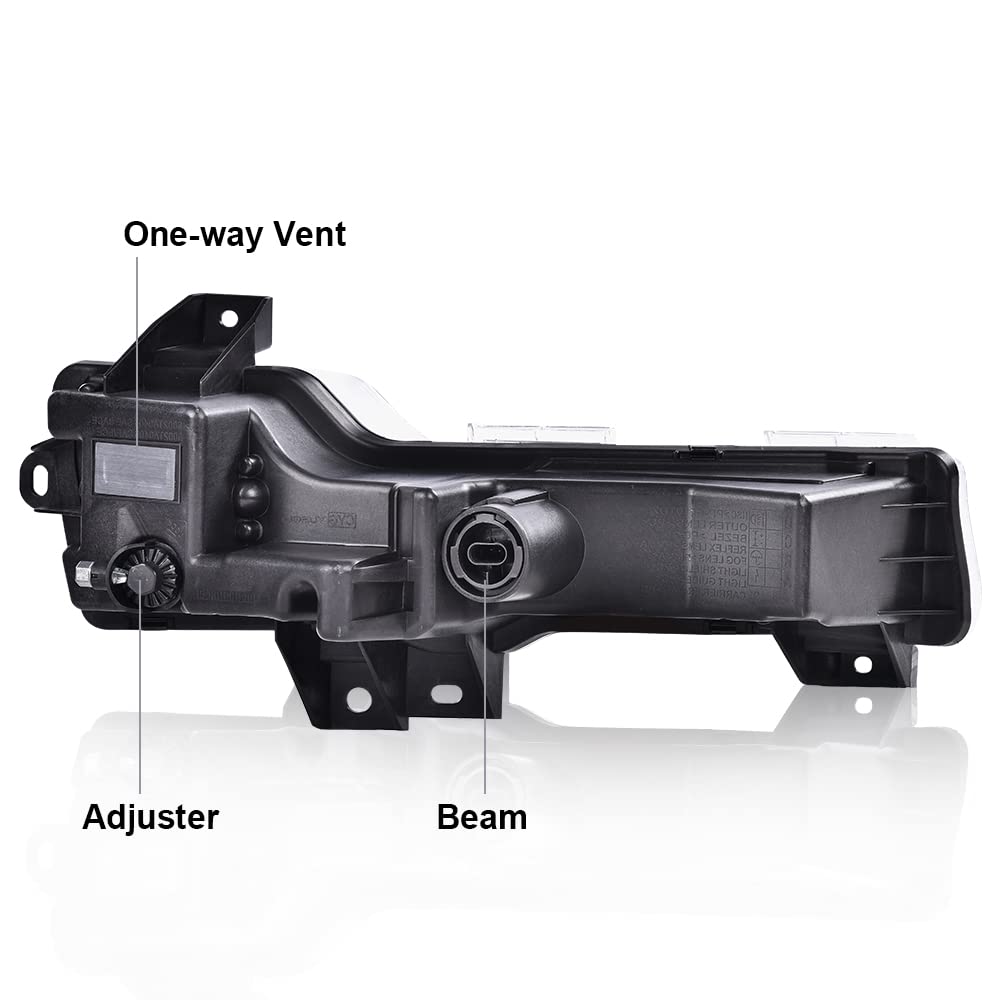G-PLUS Fog Lights Compatible with Tesla 3 2017-2023 /Fit Tesla Y 2020-2023 LED DRL UP-LEVEL Driver & Passenger Side Fog Lamps 1077391 107739100 1077391-00-C