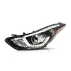 G-PLUS Headlight DRL LED Projector Driver LH Compatible with Hyundai Elantra 2014-2016 Clear Lens Black Housing Amber Reflector Bumper Headlamps,faros delanteros