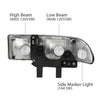 G-PLUS Headlights Assembly Fit Chevy Blazer Base LS LT Trailblazer Xtreme ZR2 S10 ZR5 SS Xtreme 1998-2005 Bumper Headlamps Clear Lens Chrome Housing Clear Reflector,faros delanteros