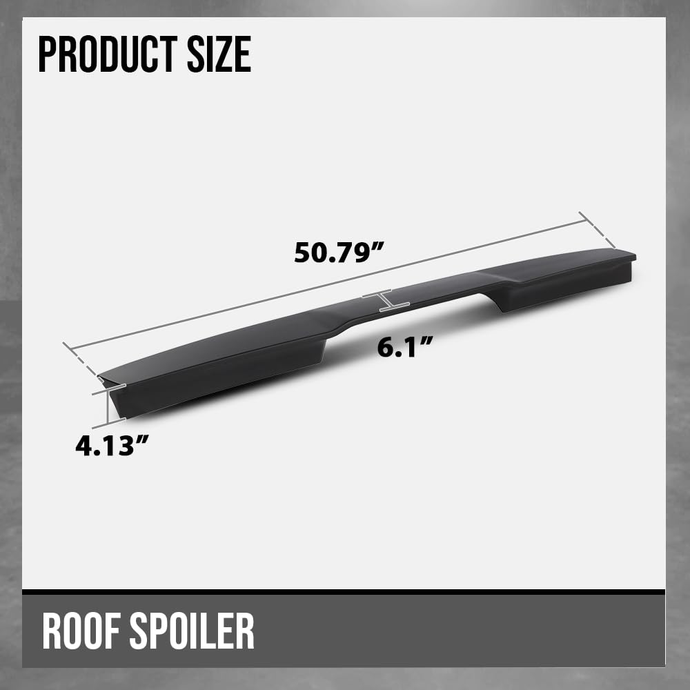 G-PLUS Rear Trunk Roof Spoiler Lip Wing Compatible with Ford F150 All Cabs 2009 2010 2011 2012 2013 2014 Trunk Roof Spoiler Lip Wing Black