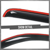 G-PLUS in-Channel Auto Vent Window Visor 4pcs Compatible with Ford F250 F350 F450 F550 Super Duty Supercrew 1999-2016, Not Fit Supercab Or Extended Cab in-Channel Rain Guards Smoke