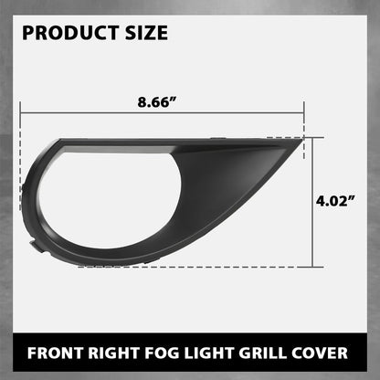 G-PLUS Front Right Fog Light Grill Cover, Compatible with Audi Q7 2010-2015, Passenger Side, AU1039111, 4L0807490A