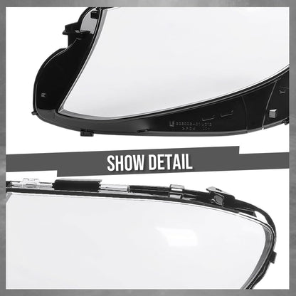 G-PLUS Headlight Lens Cover Compatible with Benz E-Class W213 E200L E300L E320L 2016-2023 2138202261C1, 2138202261, A2138202261, 1EG012076061 Left & Right Pair Front Headlamp Lens Cover Clear