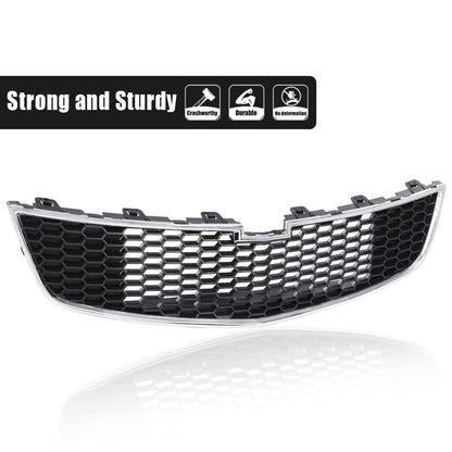 G-PLUS Front Bumper Grill Compatible with Chevy Cruze 2011 2012 2013 2014 (Not fit ECO model) GM1200624, 95225615 Front Lower Bottom Grille Black