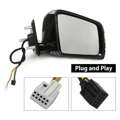 G-PLUS Mirror w/o Blind Spot Right Passenger Side Compatible with Benz ML350 GL450 2010 2011 2012 Black