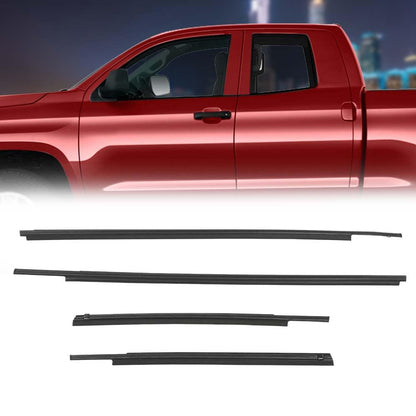 G-PLUS Rubber Strip Outer Door Belt Moulding Compatible with Toyota Tundra DCB 2007-2018 4pcs Weatherstrips Left&Right&Front&Rear Door 68160-0C020 68210-0C020 68163-0C010 68164-0C010