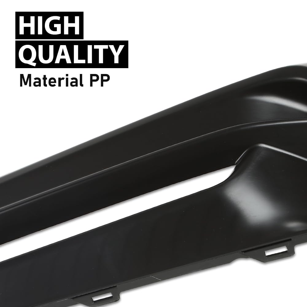 G-PLUS Front Bumper Fog Lamp Bezel Light Cover Left Driver Compatible with Honda Accord Sedan 2018-2020 Black