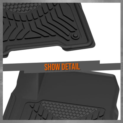 G-PLUS TPE Floor Mats Fit Volvo VNL 670 Models 2004-2018 4 PCS Black