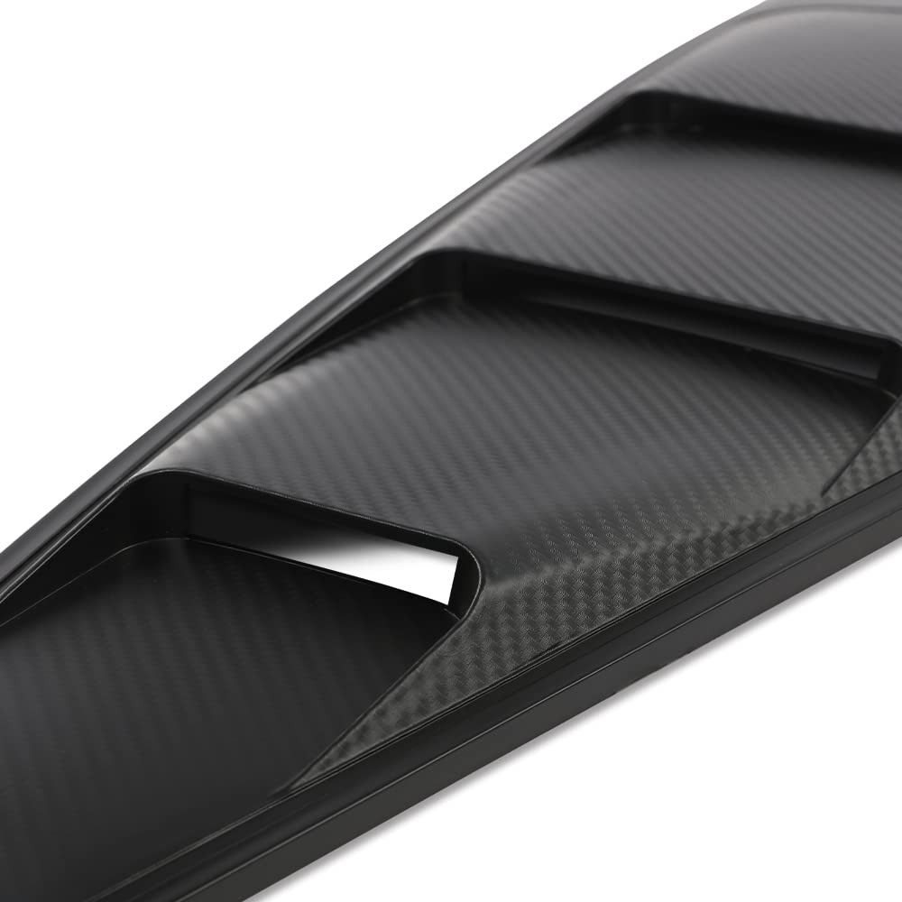 G-PLUS Side Window Louvers Board Left Right Carbon Style Compatible with 2005-2014 Mustang(NOT fit Convertible Models) ABS Plastic Black Side Window Louver Air Vent Scoop Shades Cover Blinds
