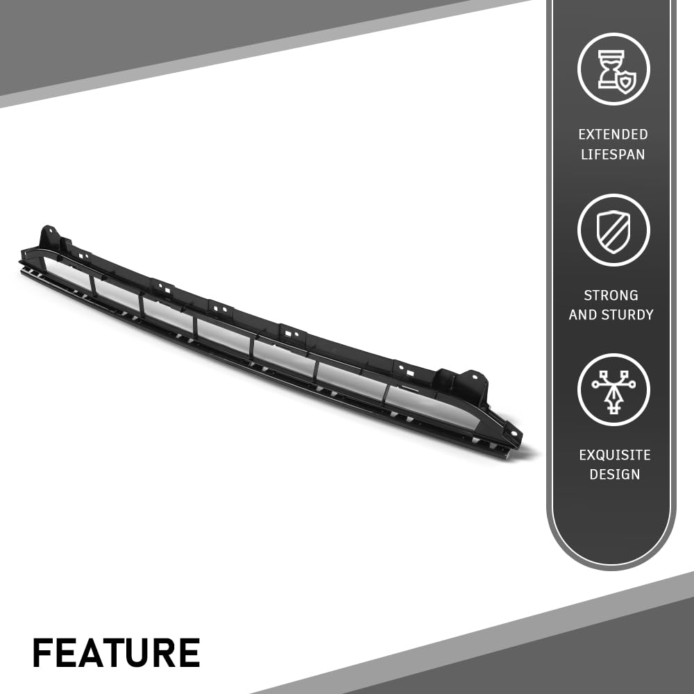 G-PLUS Front Bumper Cover Lower Center Grille Insert, Compatible with Audi Q5 2018-2020, Fit Model W/o SQ5 or S-Line Packages, AU1036119, 80A807647A9B9